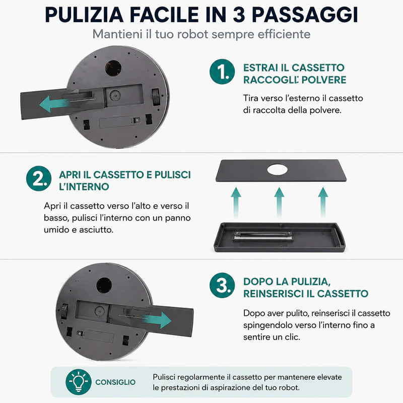 Robot Aspirapolvere Smart Pulizia Totale