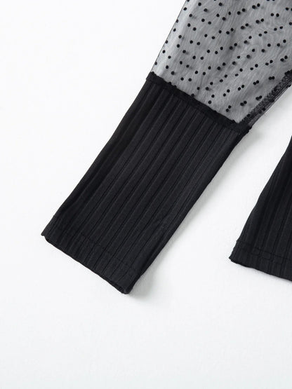 "ANNA" Top maniche in tulle