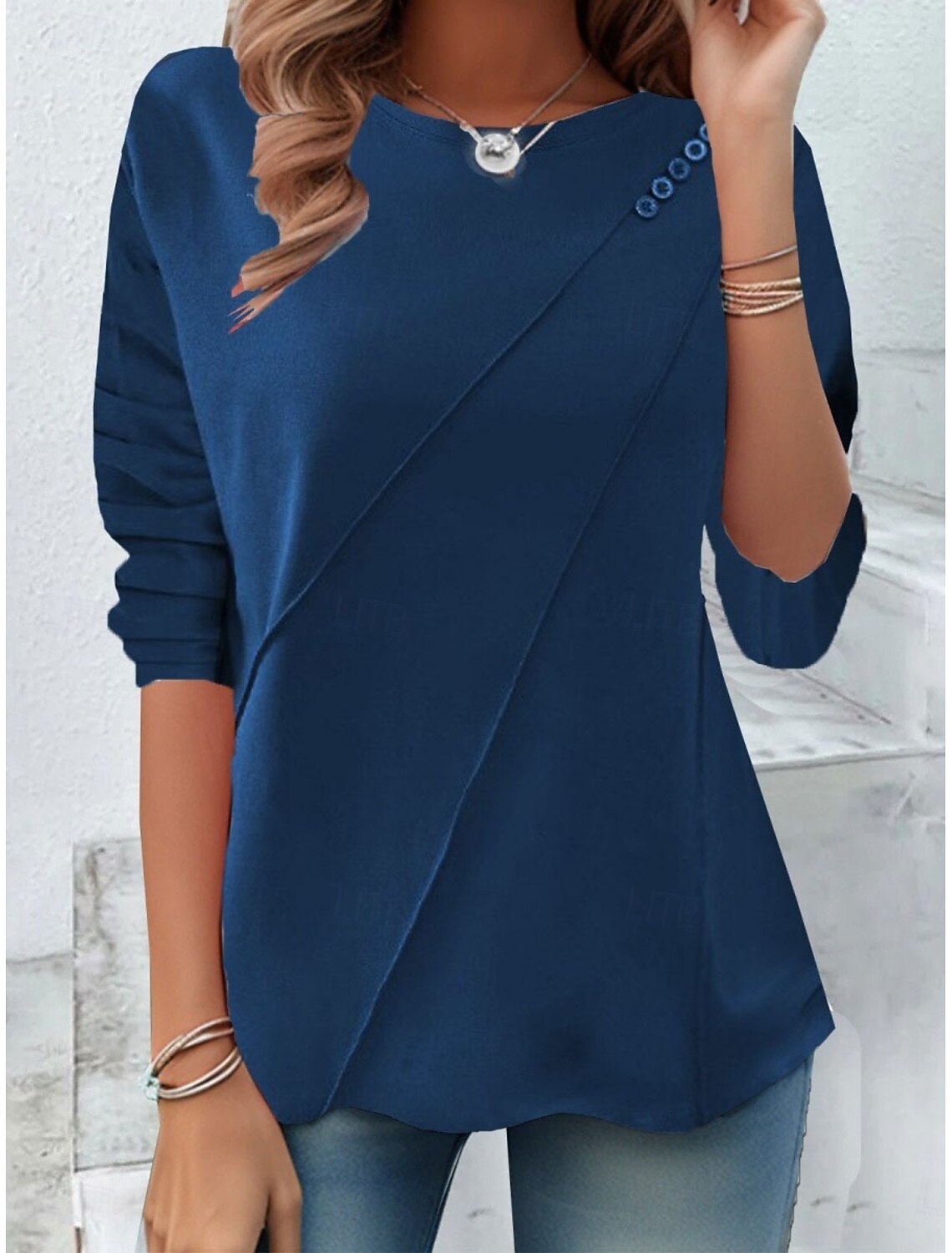 Blusa Elegante Tinta Unita