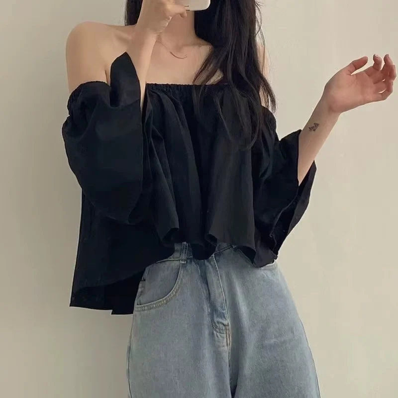 Blusa Off-Shoulder French Chic